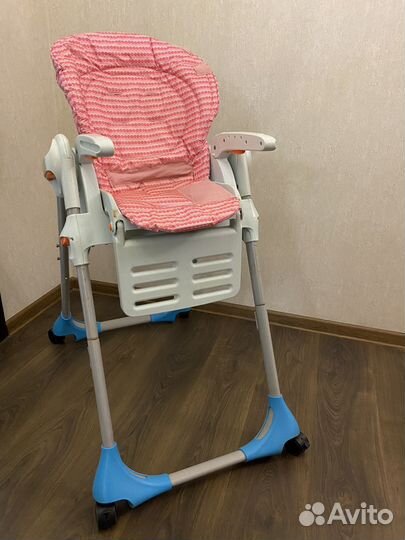 Детский стульчик для кормления chicco polly