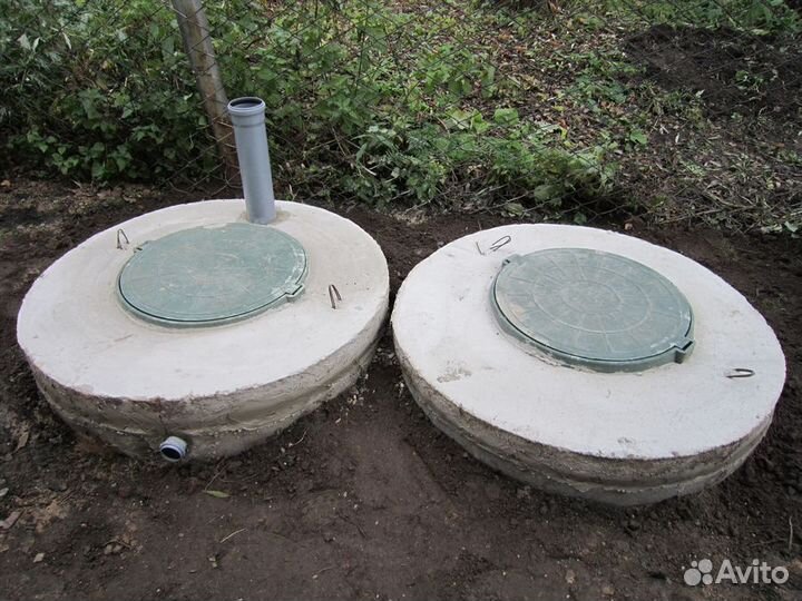 Установка септика из бетонных колец