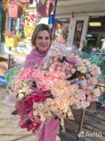 Роза кустовая букет роз