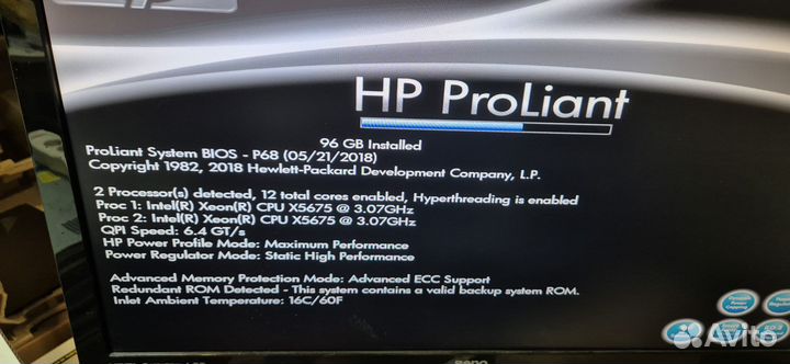 Сервер hp proliant dl360 g7 96gb ram