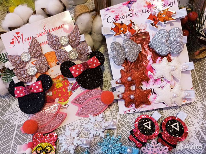 Зажимы для волос, челок