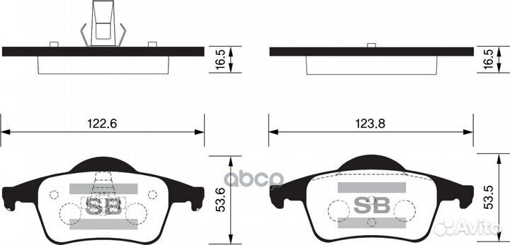 Колодки тормозные дисковые SP2123 Sangsin brake