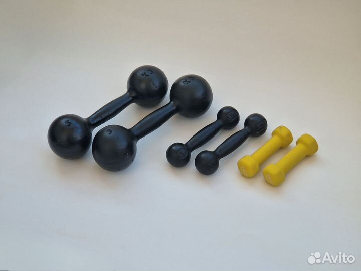 Гантели СССР 5кг 1кг, гантели Starfit 0.5кг
