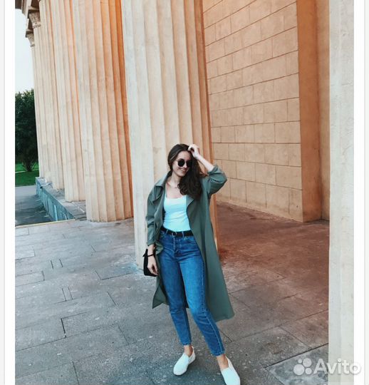 Тренч плащ хаки новый размер М