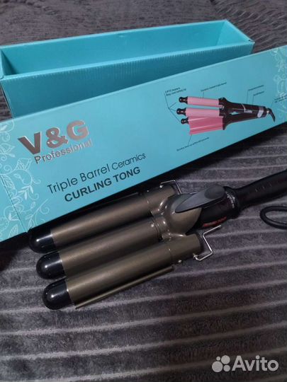 Плойка тройная для волос