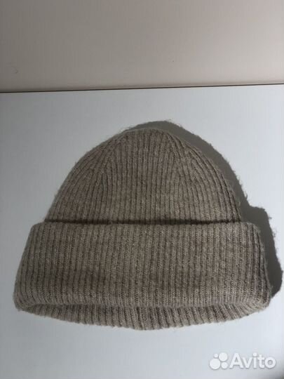 Шапка бежевая зимняя женская zara M