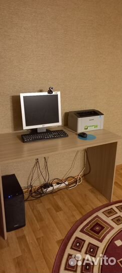 Компьютер, монитор, клавиатура, принтер, камера