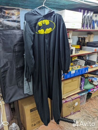 Кигуруми Пижама Бэтмен XL(плащ и капюшон)и тапки