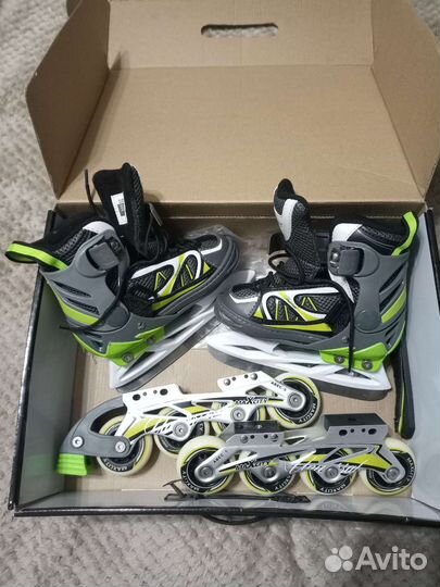 Коньки ролики 2 в 1 раздвижные