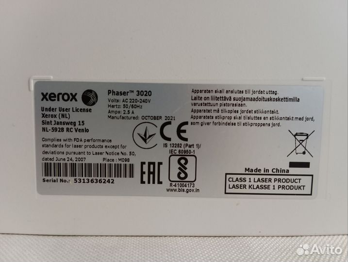 Принтер лазерный XeroxPhaser3020