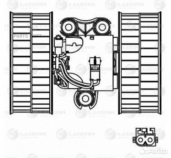 Luzar LFH1539 Вентилятор отопителя салона MB vito