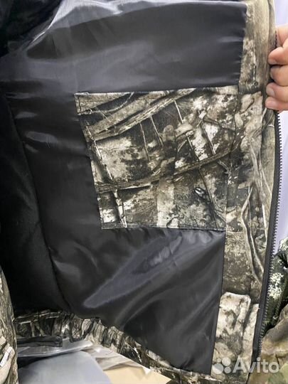 Зимний костюм с мехом камуфляж
