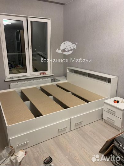 Кровать двуспальная с ящиками 160х200