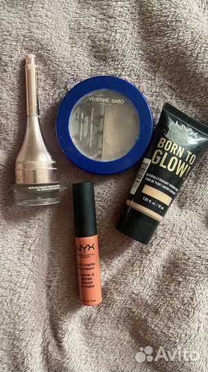 Крем тональный помадка для бровей, хайлайтер