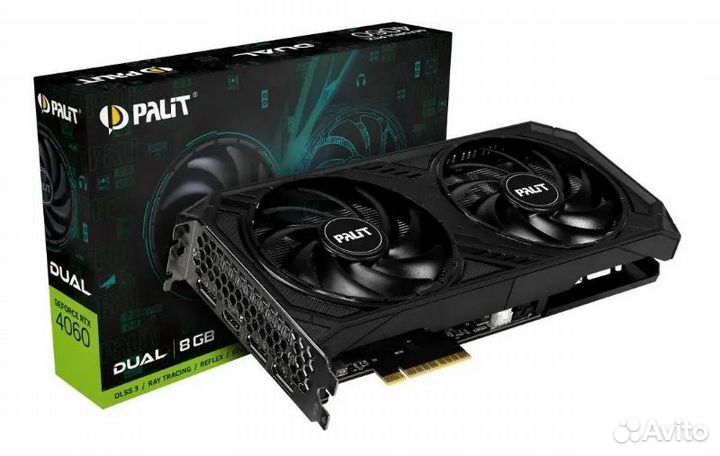 Видеокарта Palit GeForce RTX 4060 Dual 8gb