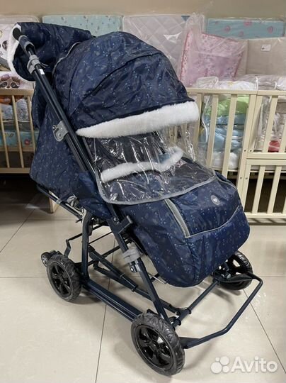 Детские зимние санки коляска