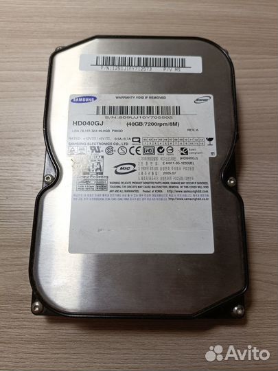 Жесткий диск Samsung 40 Gb