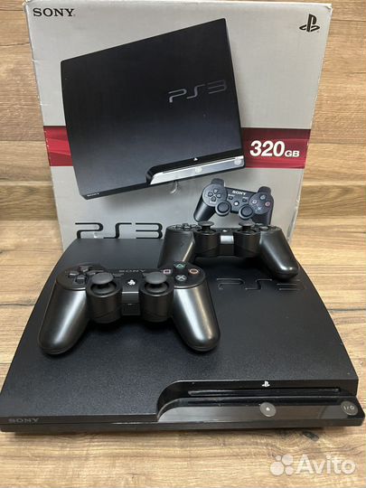 Sony playstation 3 slim+34игры+2джоя