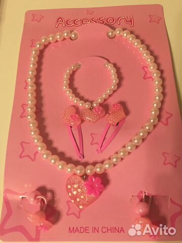 Украшения бусы браслет заколки для девочки новый