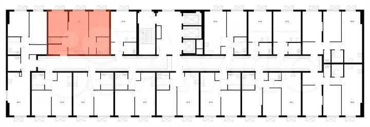 2-к. квартира, 51 м², 17/25 эт.