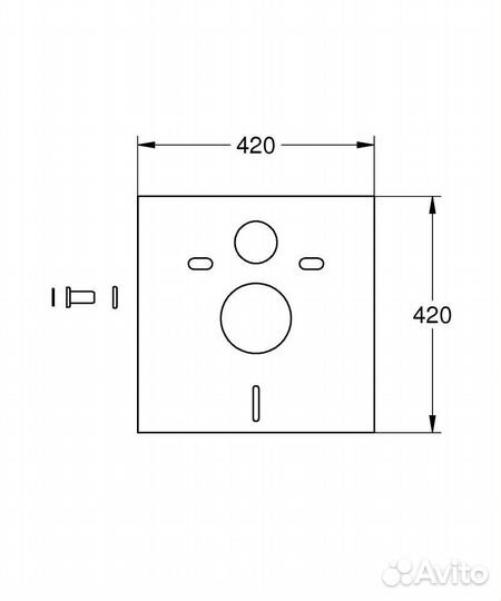 Звукоизолирующая прокладка для унитаза Grohe 37131