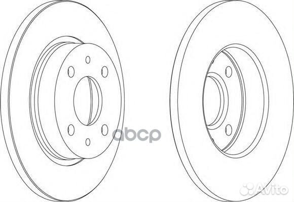 Торм.диск пер.239x12 4 отв. DDF215 Ferodo