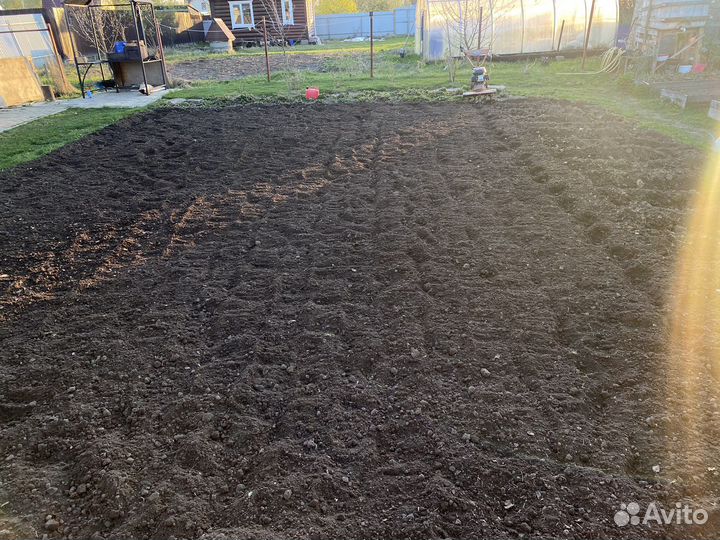 Культивация земли,устройство газона