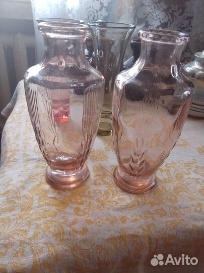 Вазы, графины, стаканы стекло СССР