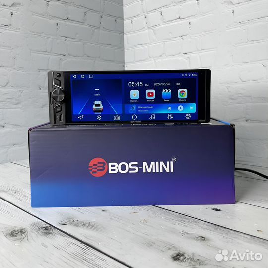 Магнитола android 1din Bos-Mini сенсорная