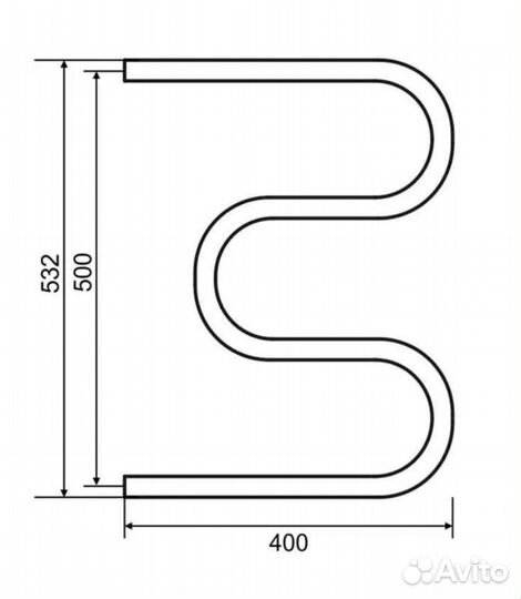 Полотенцесушитель водяной 50*40