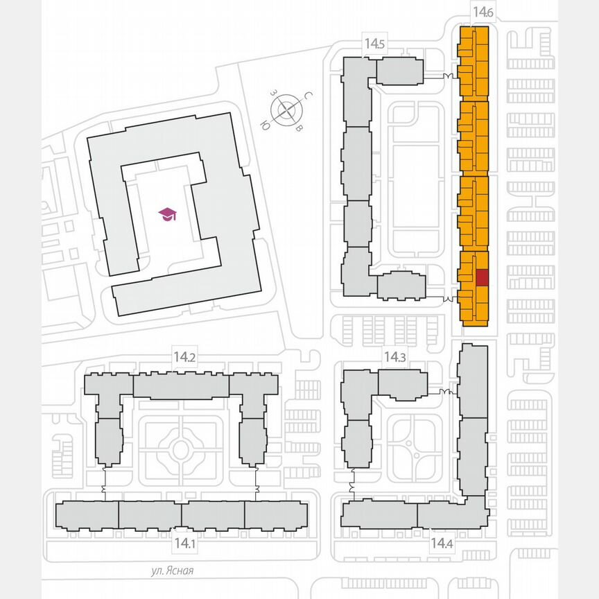 2-к. квартира, 53,7 м², 4/8 эт.