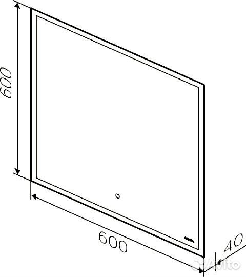 Зеркало AM.PM Spirit V2.0 60 подсветкой