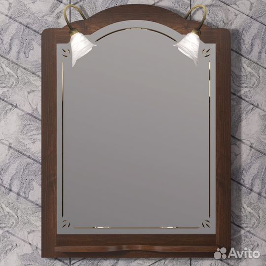 Зеркало Opadiris Лоренцо 80 светлый орех с выкл