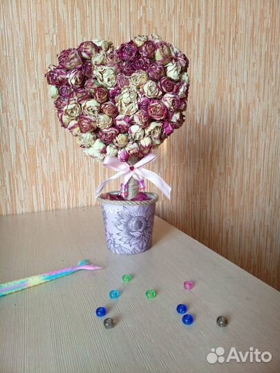 Топиарий из роз (поделка ко дню матери)