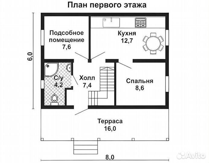 Каркасный дом 84 кв.м. с мансардой и террасой