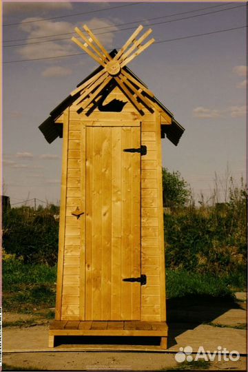 Уличный туалет деревянный REP