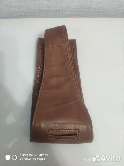 Ремень женский кожаный коричневый