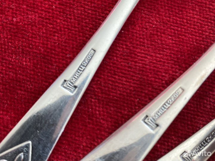 Мельхиоровые десертные ложки СССР