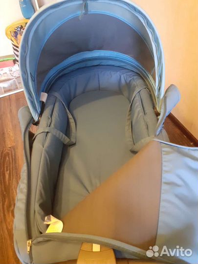 Голубой текстиль на stokke xplory(dsland)