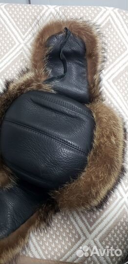 Шапка - ушанка мужская, волк