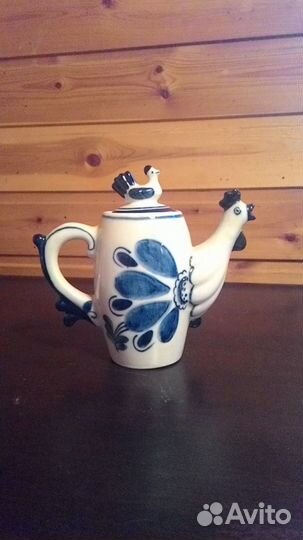 Чайник Петушок. Гжель