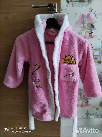 Махровый халат для девочки