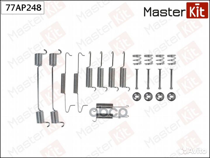 Комплект установочный барабанных колодок зад