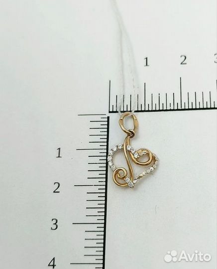 Подвеска с синтетическим камнем Золото