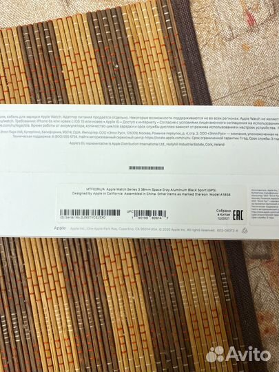 Часы apple watch 3 38 mm