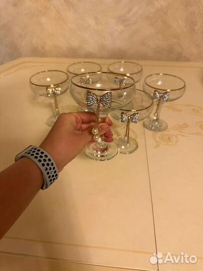 Бокалы для мартини с бантиком