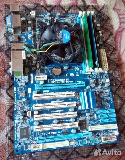 Мат. плата GA-H55M-UD3H, проц. i5-760, память 8GB