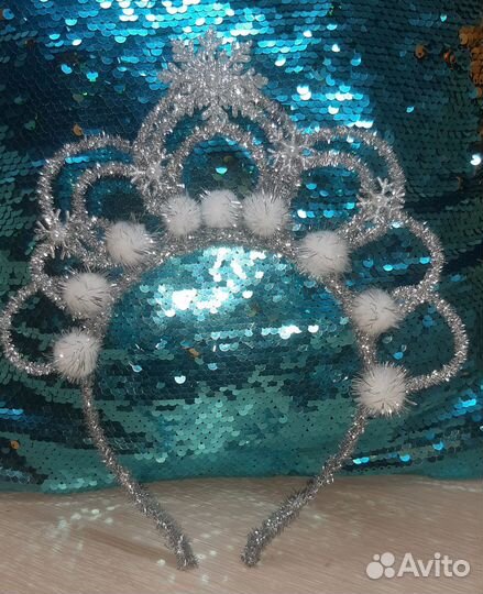 Ободок Снежинка, Снежная королева, Снегурочка