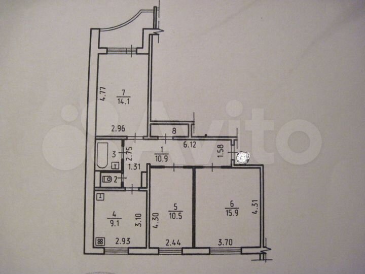 3-к. квартира, 65,5 м², 5/10 эт.