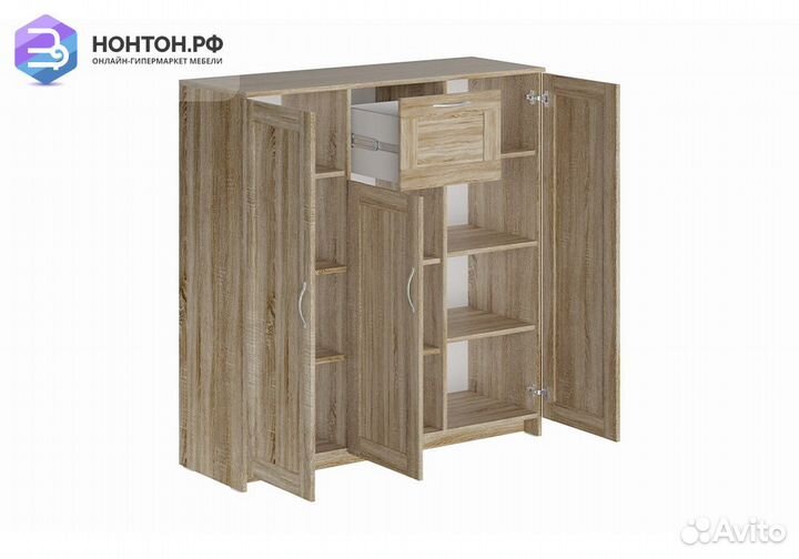 Комод с дверцами Сириус 1 ящик сонома